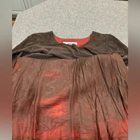 Jessica Howard Size 12 Brown Sparkling Short Sleeve Dress. Fully lined. Mini - Picture 7 of 7